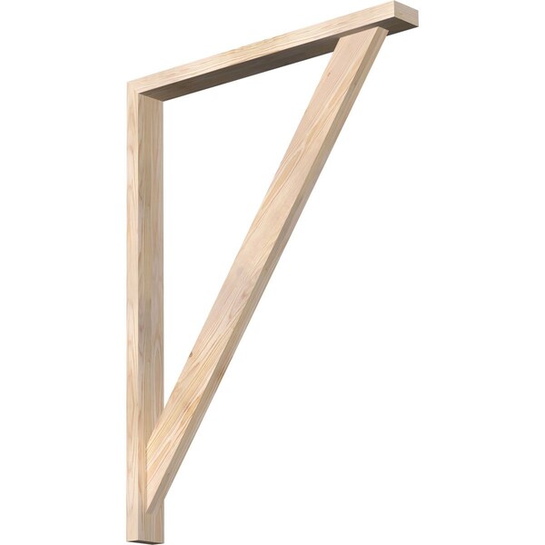 Ekena Millwork Traditional Block Smooth Bracket w/ Offset Brace, Douglas Fir, 3 1/2"W x 32"D x 44"H BKT0402X32X44TRA05SDF - main